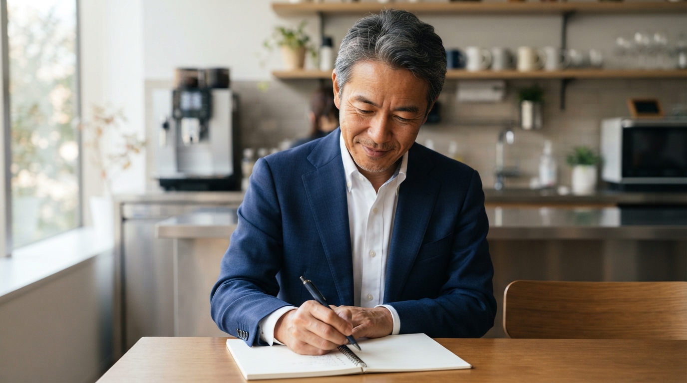 質問リストを準備する日本人の担当者